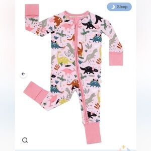 Little Sleepies Jurassic Jungle Pink Zippy 🩷🦕